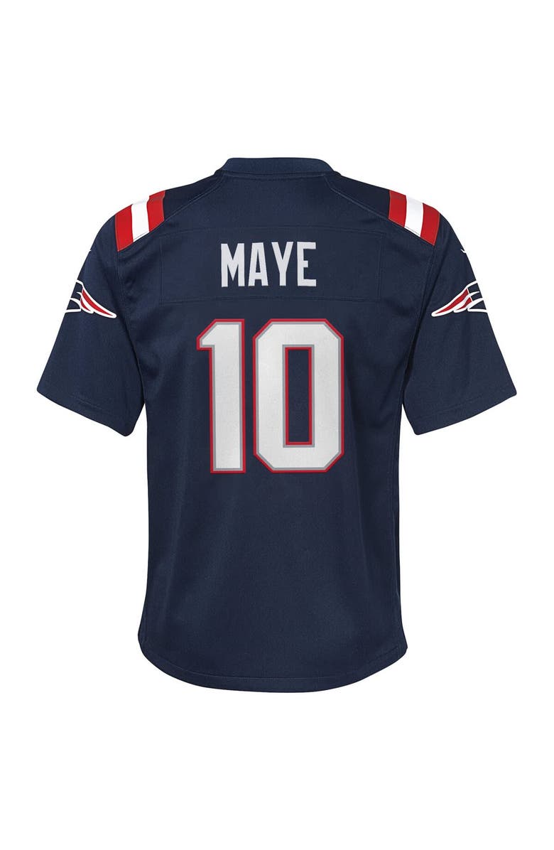 Nike Youth Nike Drake Maye Navy New England Patriots Player Game Jersey, Alternate, color, Navy