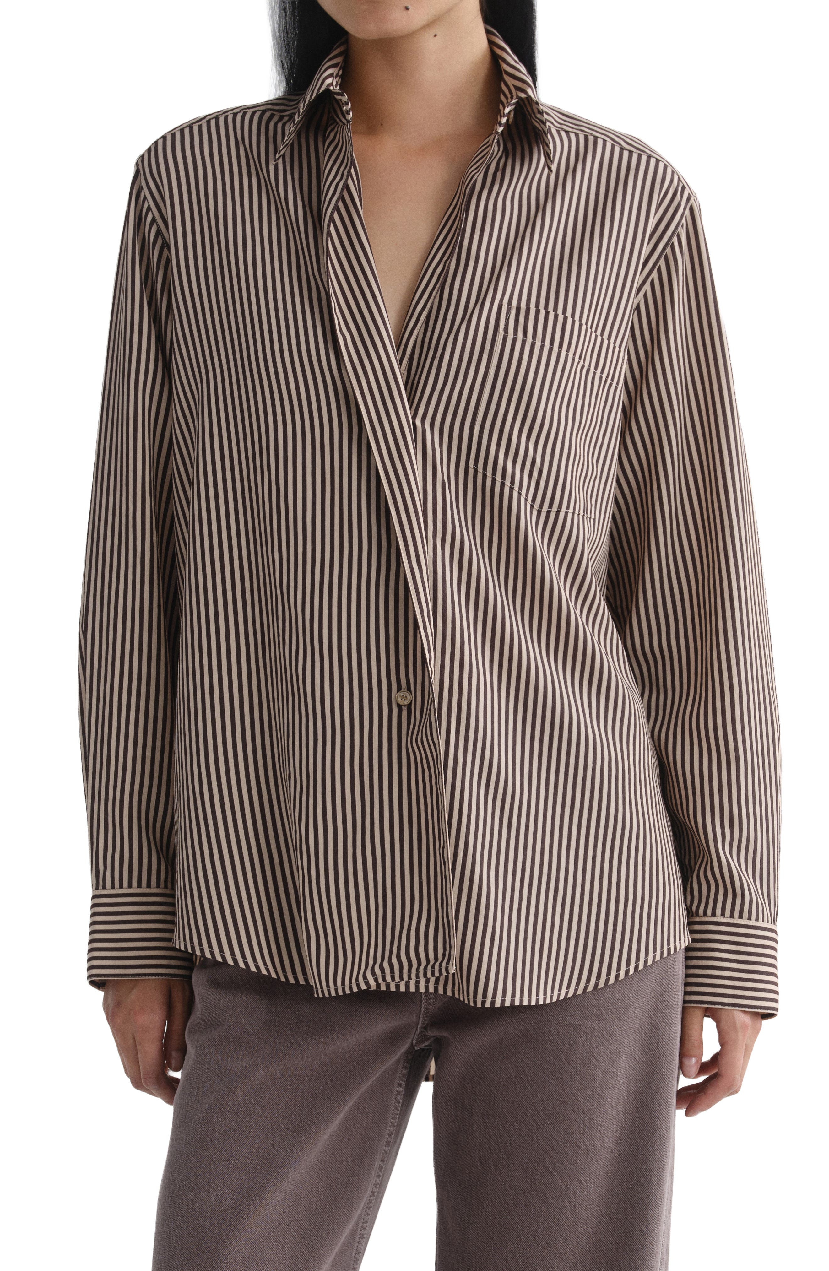 selected TRACE STRIPE CHOCOLATE TAUPE