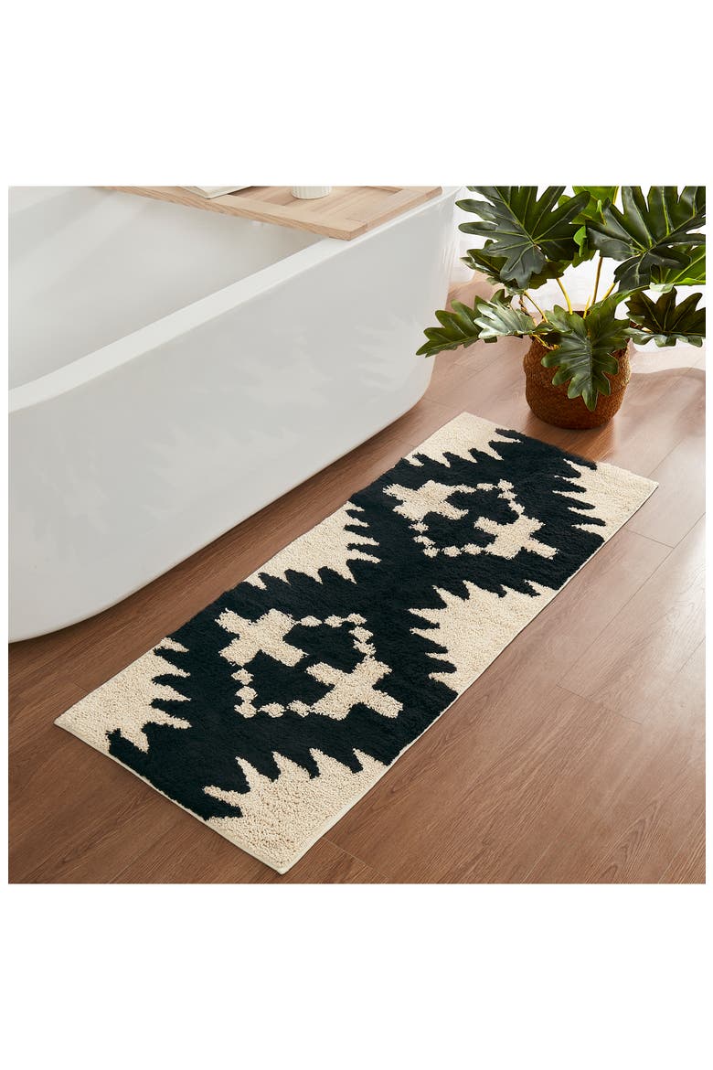 Spider Rock Bath Rug, Alternate, color, BLACK/WHITE