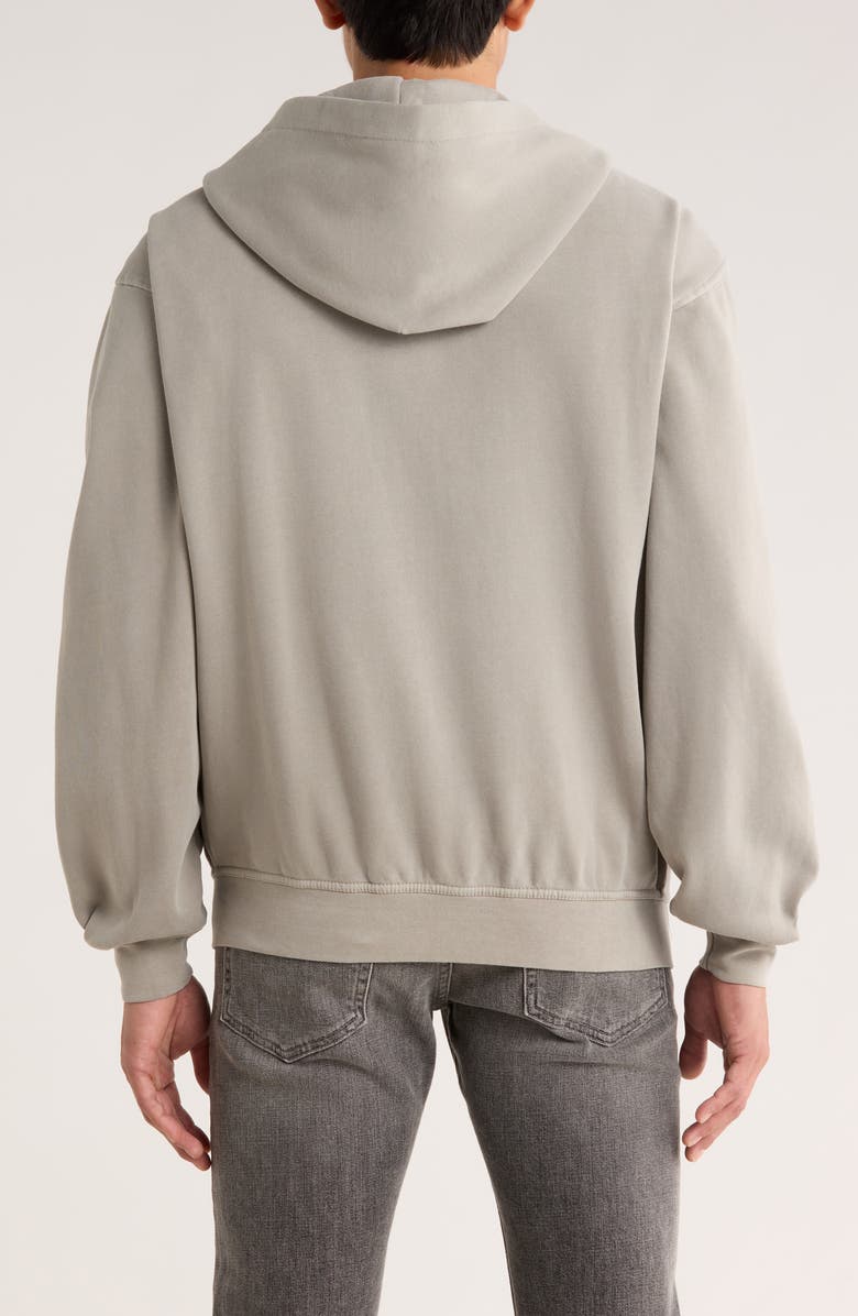 PacSun Solid Zip Hoodie, Alternate, color, Gray