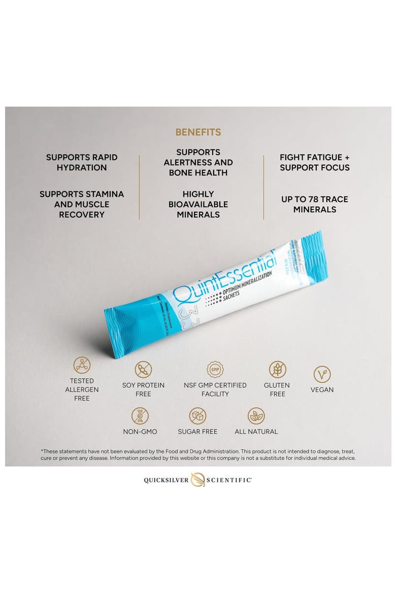 QuintEssential Hypertonic Filtered Sea Water Hydration Sachets, Alternate, color, None