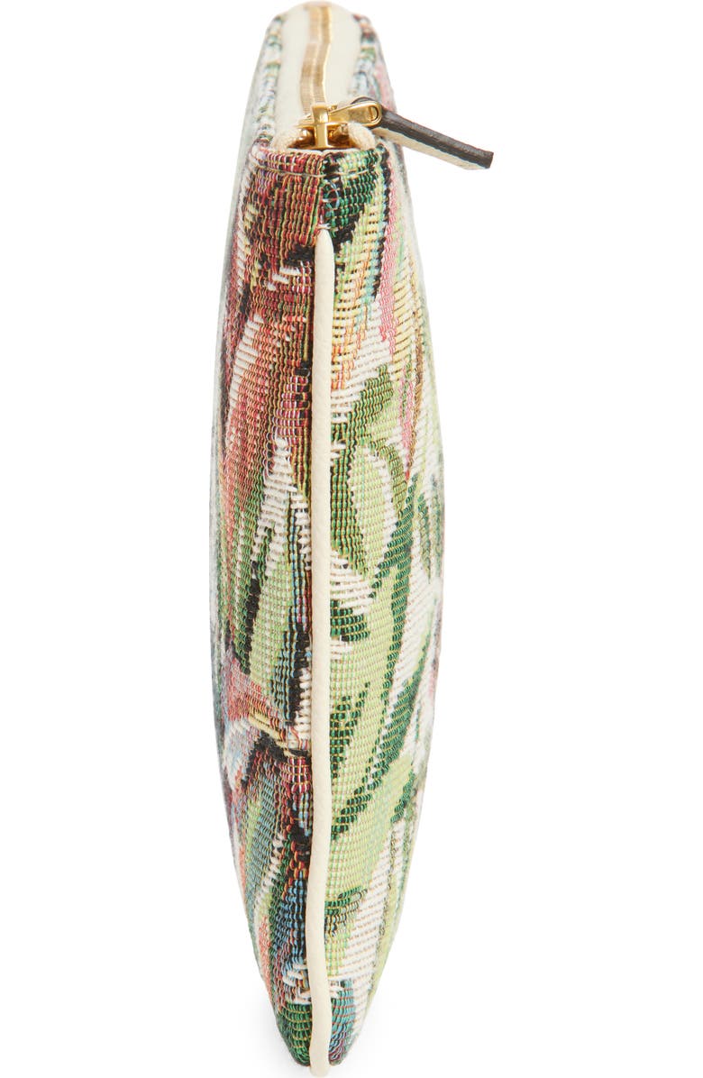 Valentino Garavani Medium VLOGO Floral Jacquard Zip Pouch, Alternate, color,