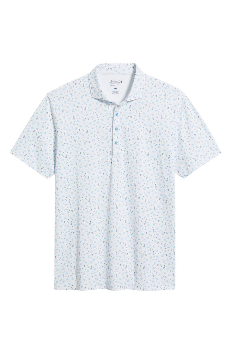 johnnie-O Burgers N' Beers Performance Polo, Alternate, color, White