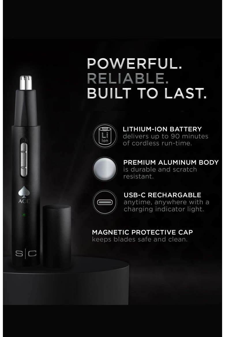 Ace 3-in-1 Multipurpose Grooming Trimmer, Alternate, color, Black
