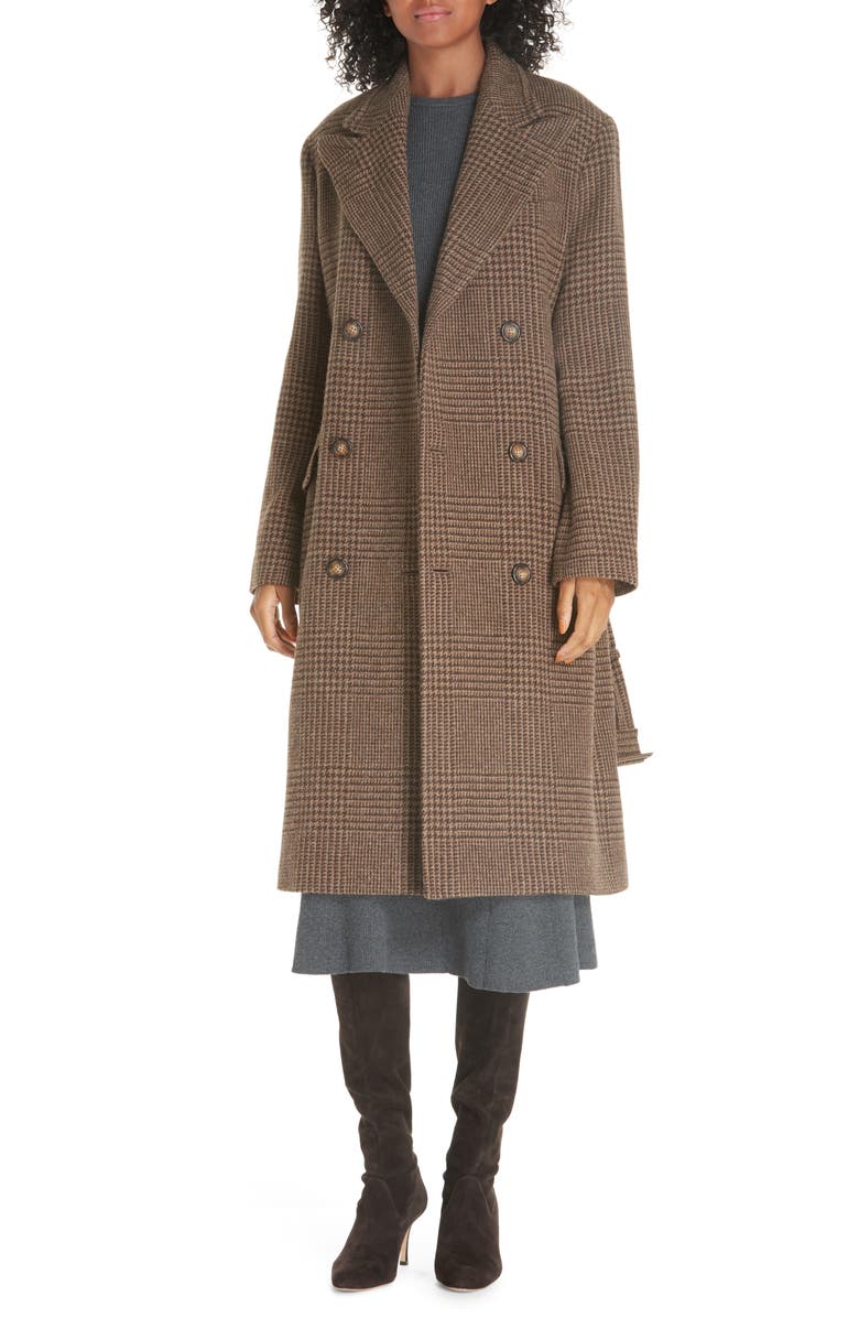 Polo Ralph Lauren Plaid Lambswool & Alpaca Belted Coat, Main, color, 