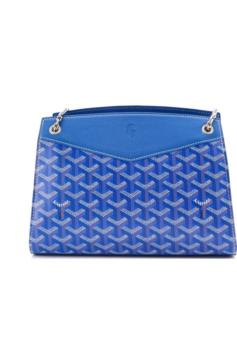 Pre-Owned Goyard Structured Rouette Chain Shoulder Bag Coated Canvas PM, Alternate, color, Blue