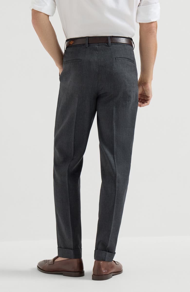Brunello Cucinelli Chevron trousers, Alternate, color, Anthracite