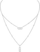 Messika Move Uno Diamond Pendant Double Layer Necklace