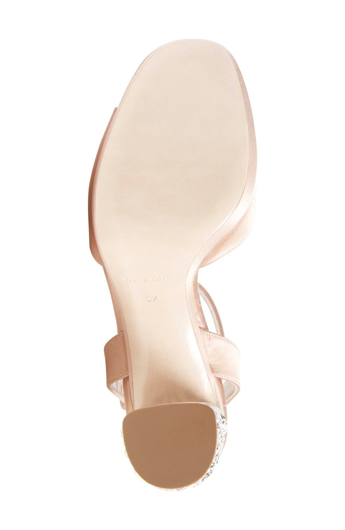 Miu Miu Studded Block Heel Platform Sandal, Alternate, color, 