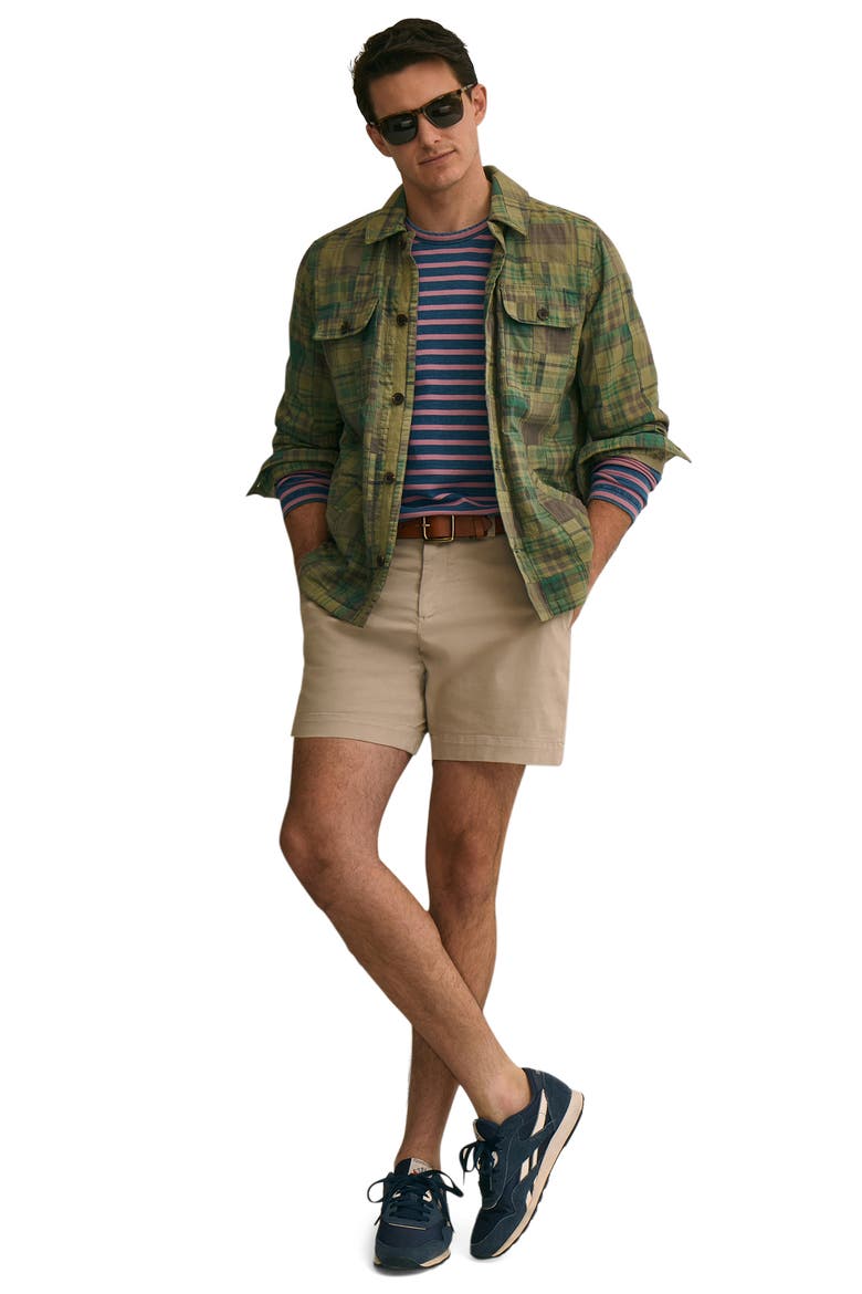 Patchwork Cotton Shirt Jacket, Alternate, color, OLIVE MADRAS PATCHWORK
