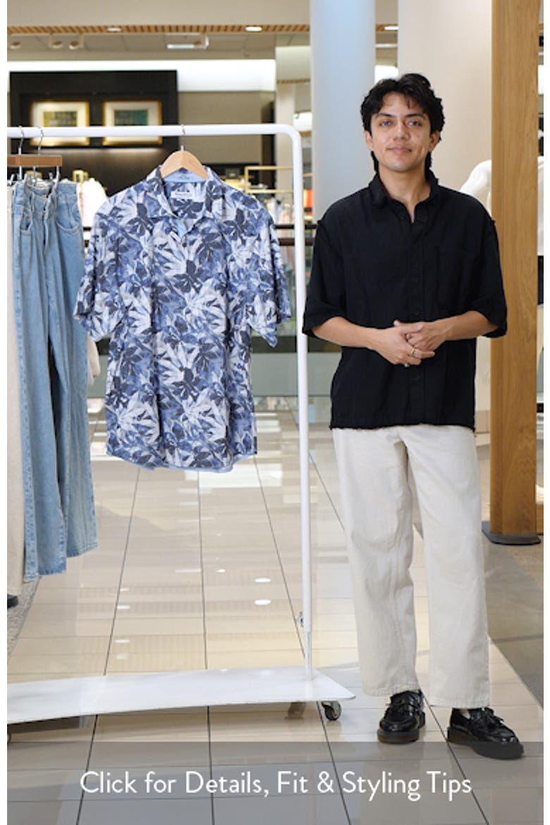 Coastal Ease Frond Drift IslandZone® Short Sleeve Button-Up Shirt video