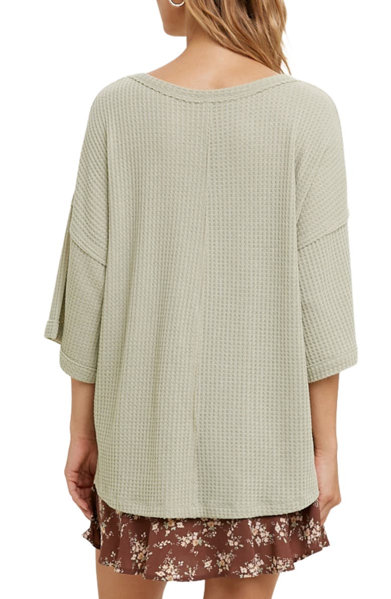 WISHLIST Cotton Blend Waffle Knit Top, Alternate, color, Olive