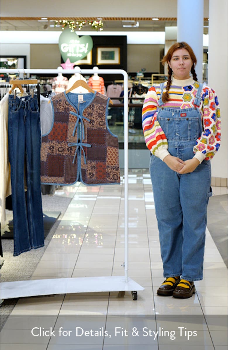 Indigo Quilted Patchwork Vest, sales video thumbnail