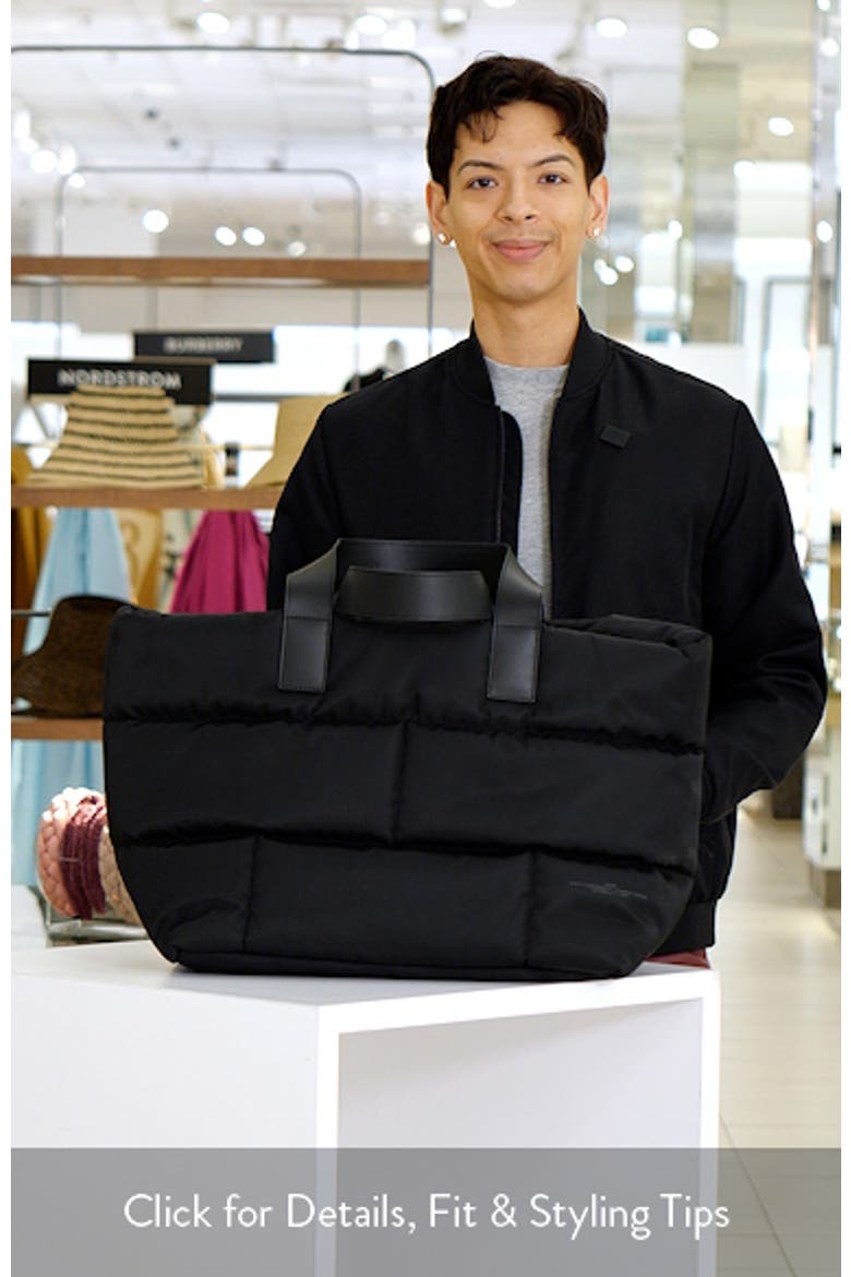 Plaque Nylon Quilted Tote video