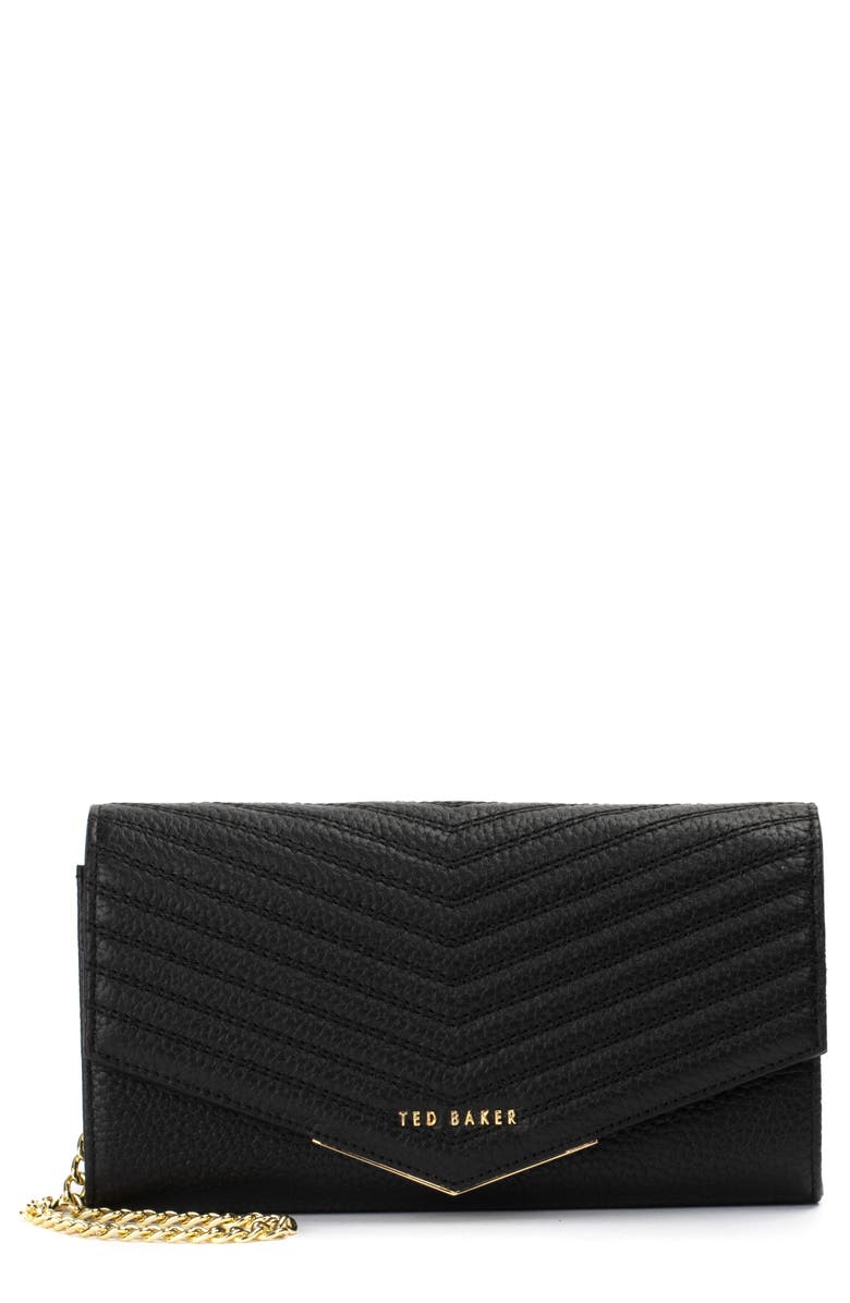 Ted Baker London Laiiney Quilted Wallet on a Chain, Main, color,