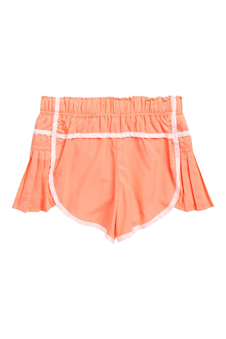 Kids' Pleat Athletic Shorts, Alternate, color, NEON CORAL