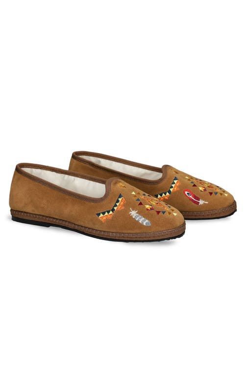 Fortela Frutate Friulane Suede Leather Embroidery In Multi