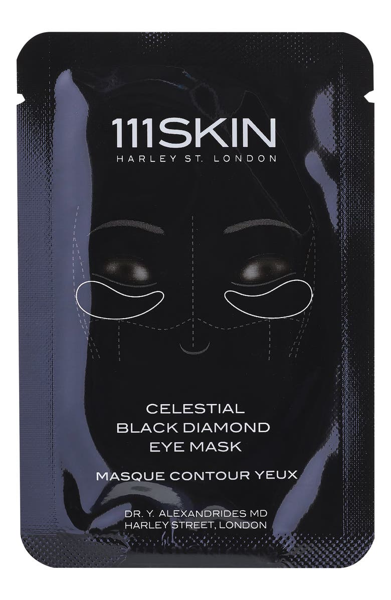 111SKIN 8-Pack Celestial Black Diamond Eye Mask, Main, color,