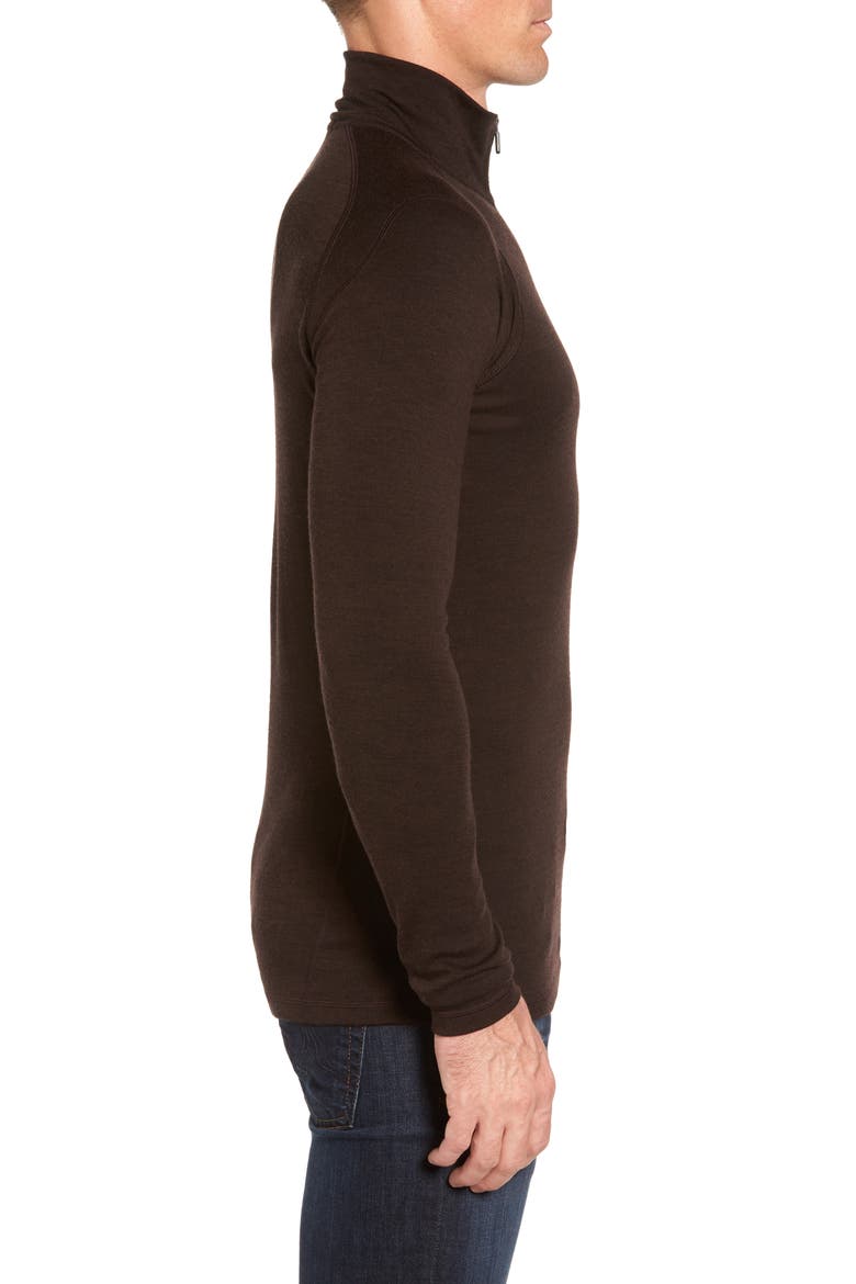 Merino 250 Base Layer Quarter Zip Pullover, Alternate, color, SUMATRA HEATHER