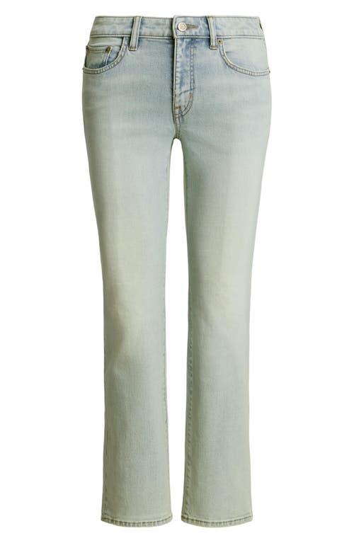 Shop Ralph Lauren Lauren  Mid Rise Ankle Straight Leg Jeans In Stella Wash