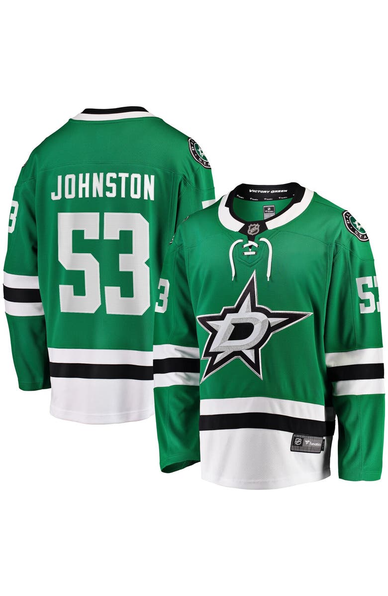 FANATICS Men's Fanatics Wyatt Johnston Kelly Green Dallas Stars Home Breakaway Player Jersey, Main, color, Kelly Green