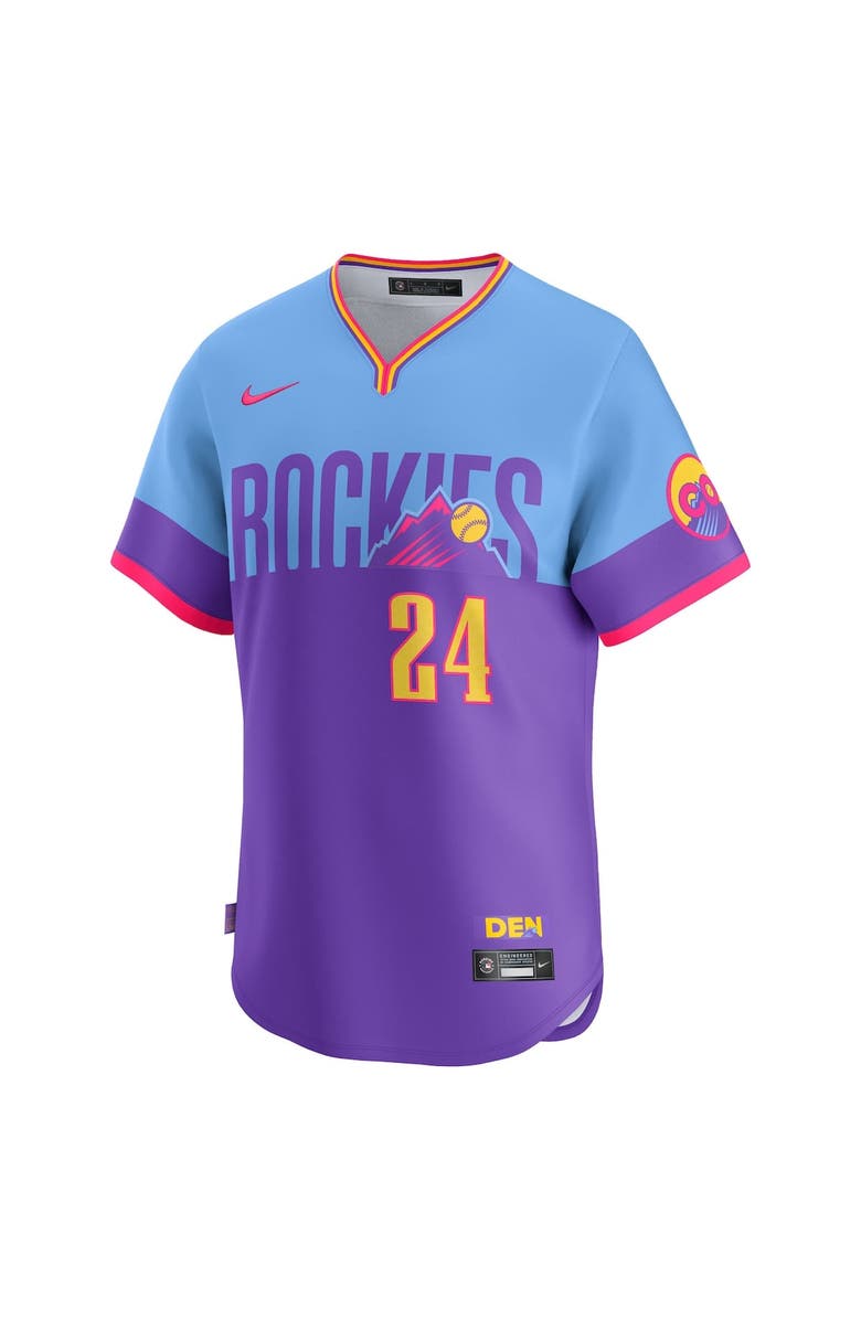 Nike Men's Nike Ryan McMahon Purple/Light Blue Colorado Rockies 2025 City Connect Limited Player Jersey, Alternate, color, 