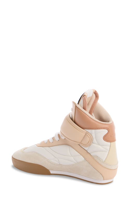 Chloé Kick Low Leather Lace-up Sneakers In Tender Peach