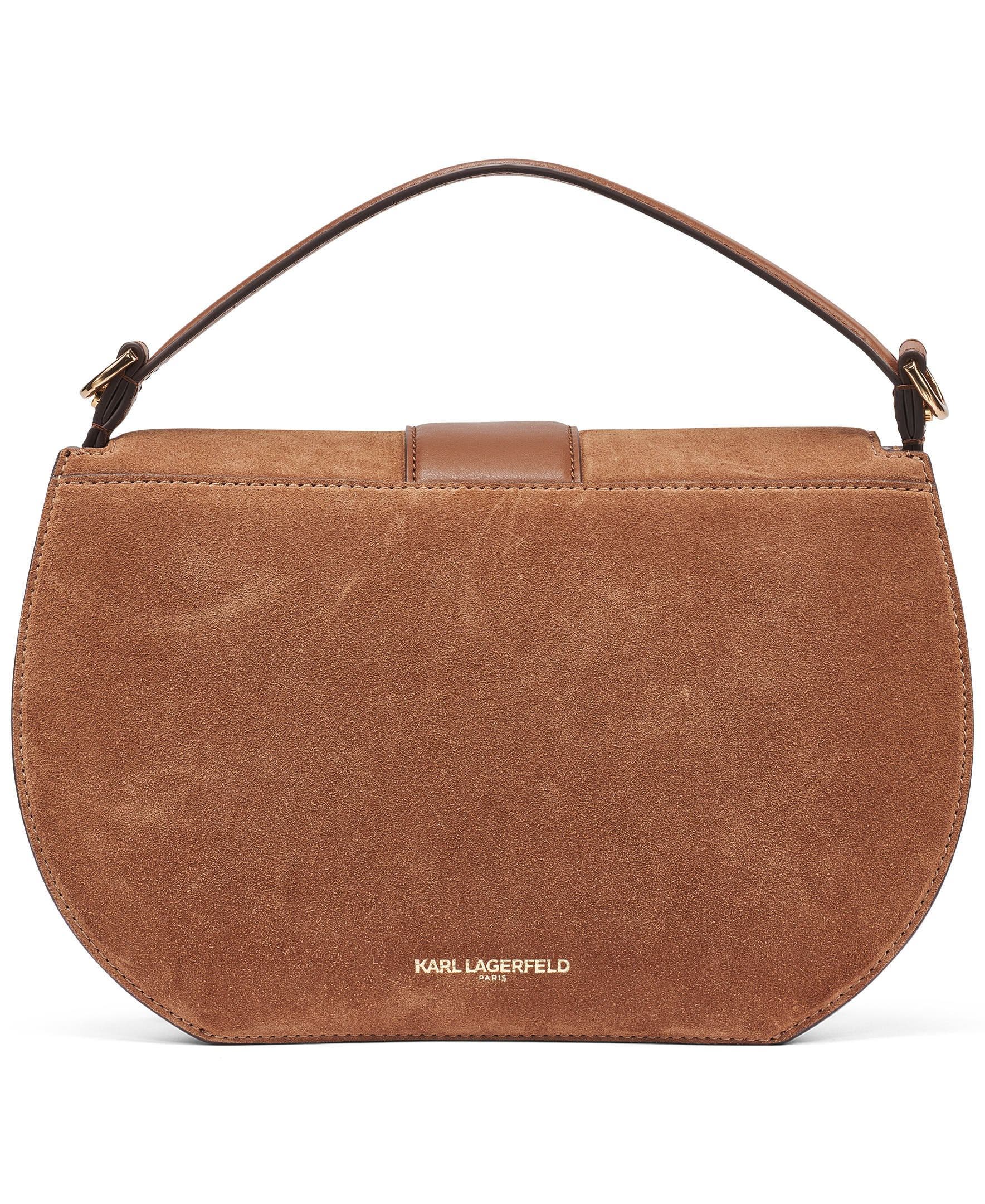 Jocelina Suede Satchel, Alternate, color, Cognac