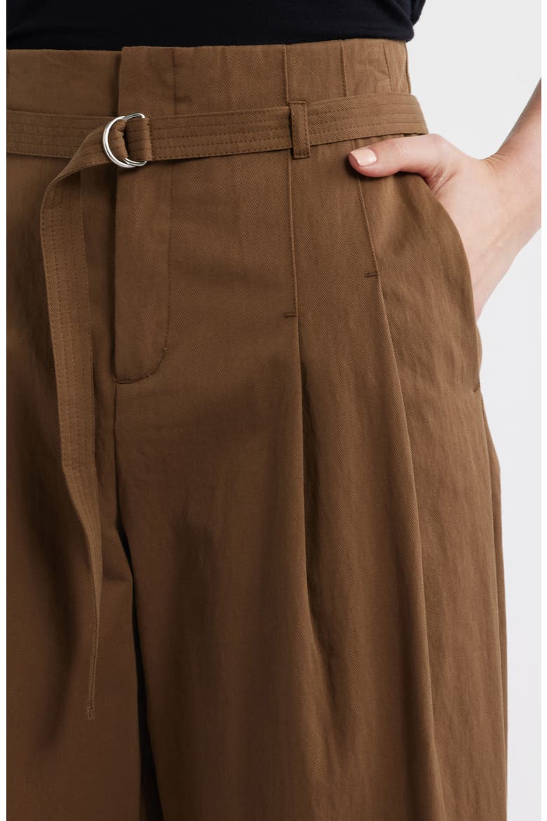 Cubo Patalon Belted Cotton Blend Pants, Alternate, color, KHAKI GREEN