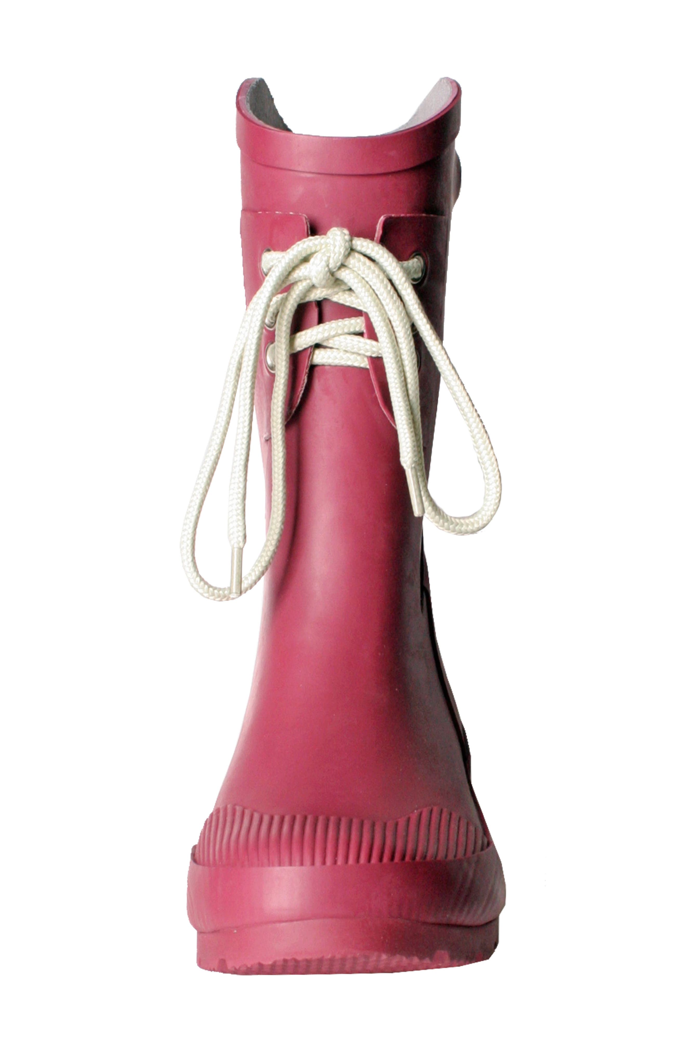 Nomad Kelly B Waterproof Lace-Up Rain Boot, Alternate, color, Wine