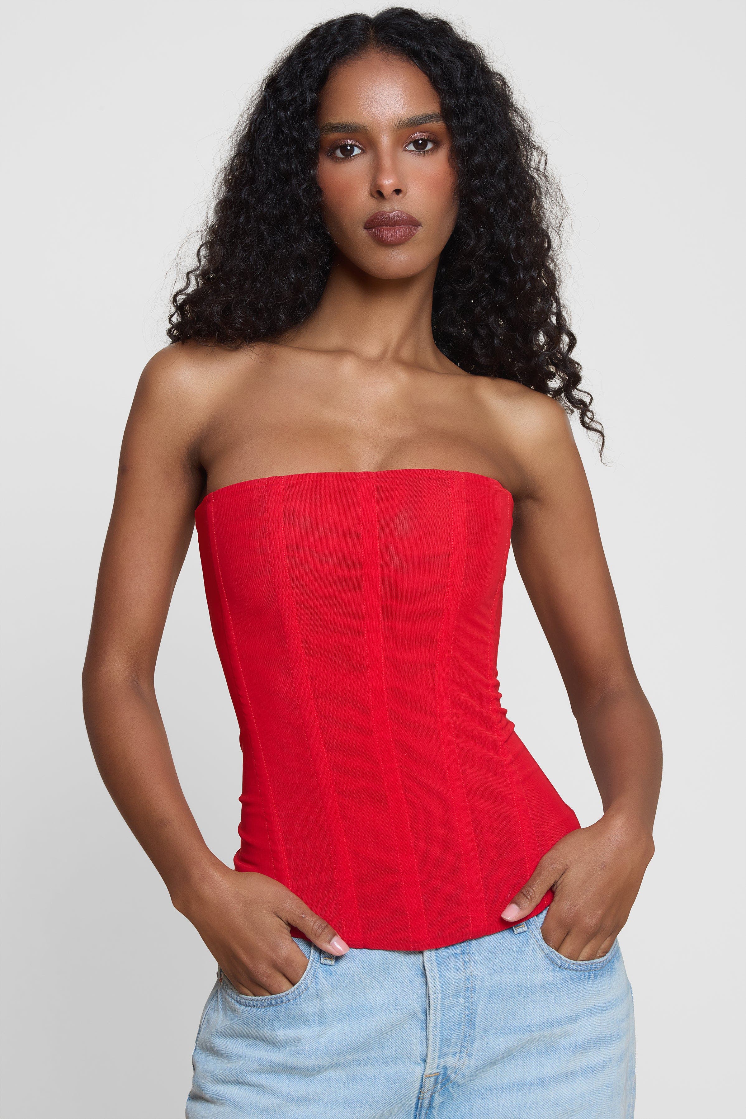 Muse Mesh Corset Top (Women) | Nordstrom