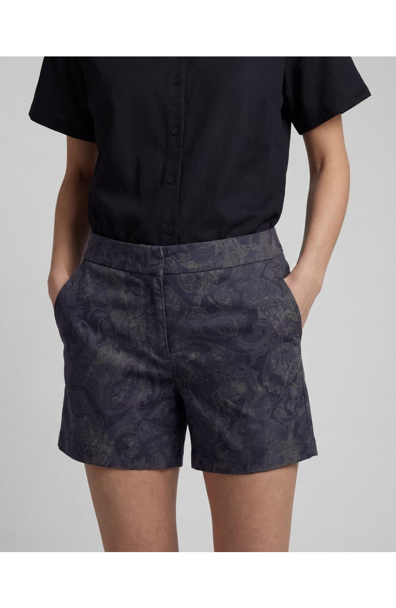Lords of Harlech Paisley Explosion Womens Tailored Short, Alternate, color, Paisley Explosion Black