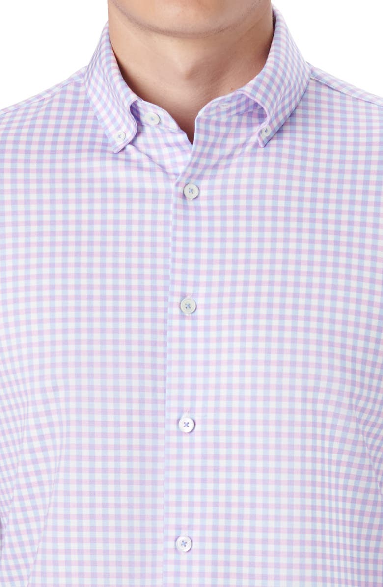 Bugatchi OoohCotton<sup>®</sup> Gingham Check Button-Down Shirt, Alternate, color, 