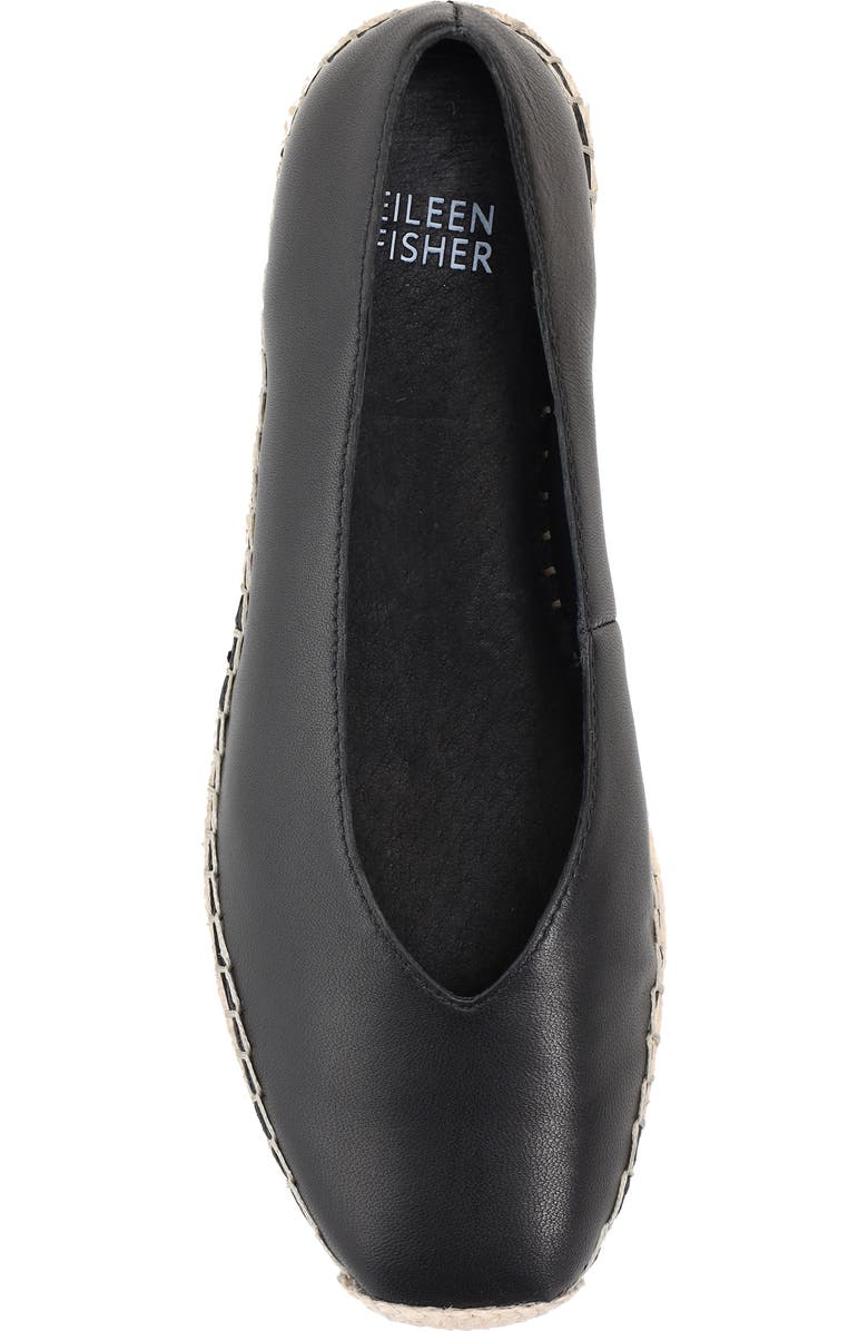Eileen Fisher Petals 2 Espadrille Flat, Alternate, color, Black