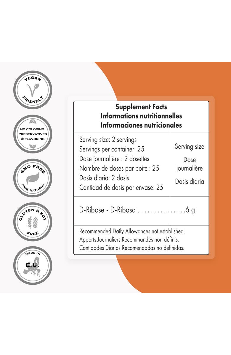 SuperSmart D-Ribose Powder 6mg, Alternate, color, NO COLOR