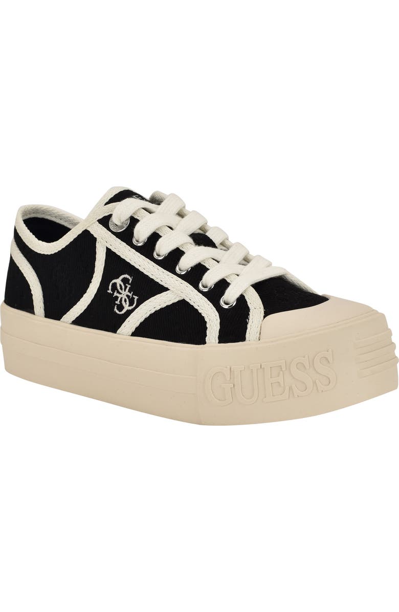 GUESS Issah Platform Sneaker, Main, color, Black