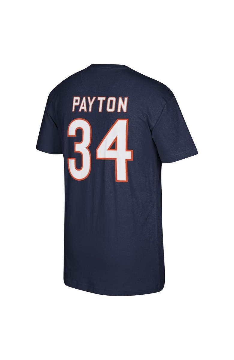 Mitchell & Ness Men's Mitchell & Ness Walter Payton Navy Chicago Bears Retired Player Logo Name & Number T-Shirt, Alternate, color,