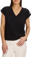 NZT by NIC+ZOE Lace Knit Cap Sleeve T-Shirt