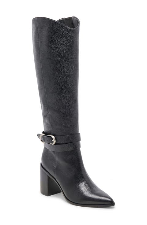 Tyrone Pointed Toe Knee High Boot (Women) (Regular & Wide Calf)