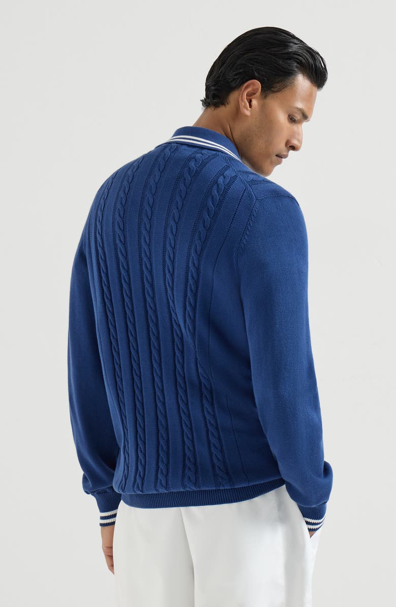Brunello Cucinelli Knit shirt, Alternate, color, Avio Blue