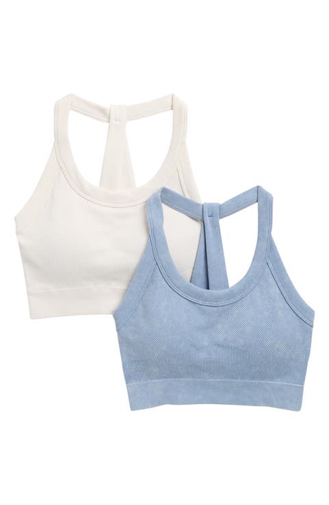 2-Pack Stonewashed Seamless Sports Bras