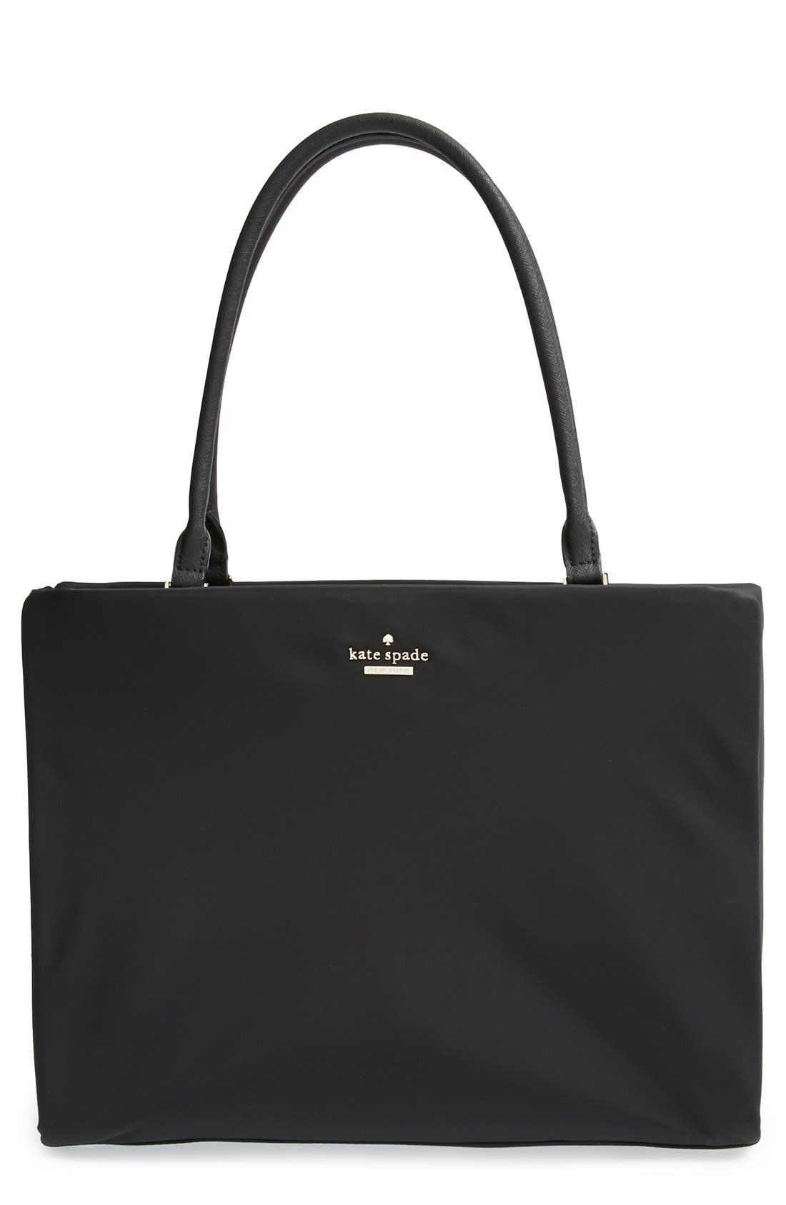 'phoebe - classic nylon' tote, Main, color, BLACK
