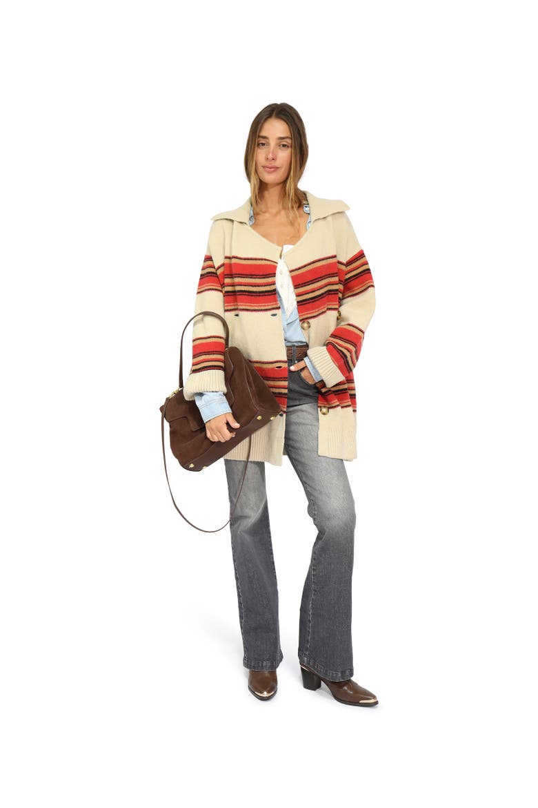 So Many Likes Oversized Knitted Cardi Coat, Alternate, color, Light Beige