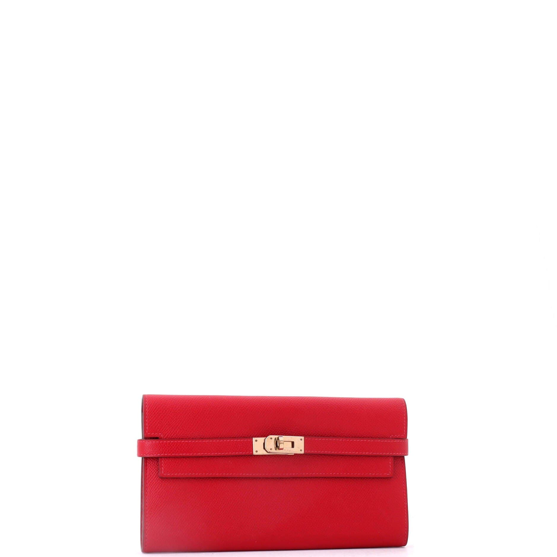 Kelly Wallet Epsom Long, Alternate, color, Rouge Vif