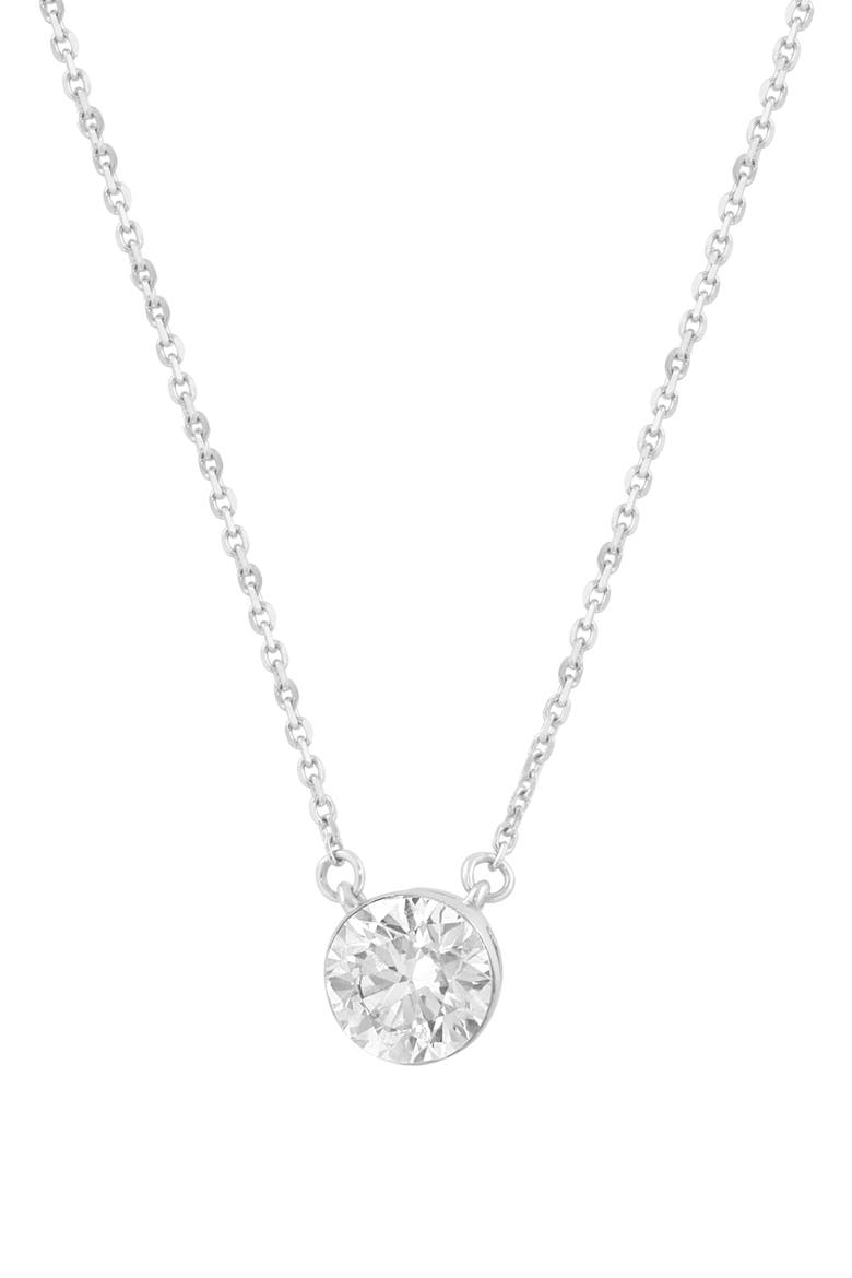 Lab Grown Diamond Pendant Necklace, Main, color, SILVER