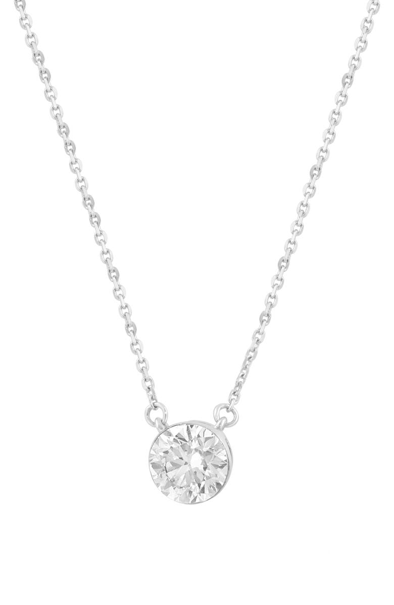 EFFY Lab Grown Diamond Pendant Necklace, Main, color, Silver