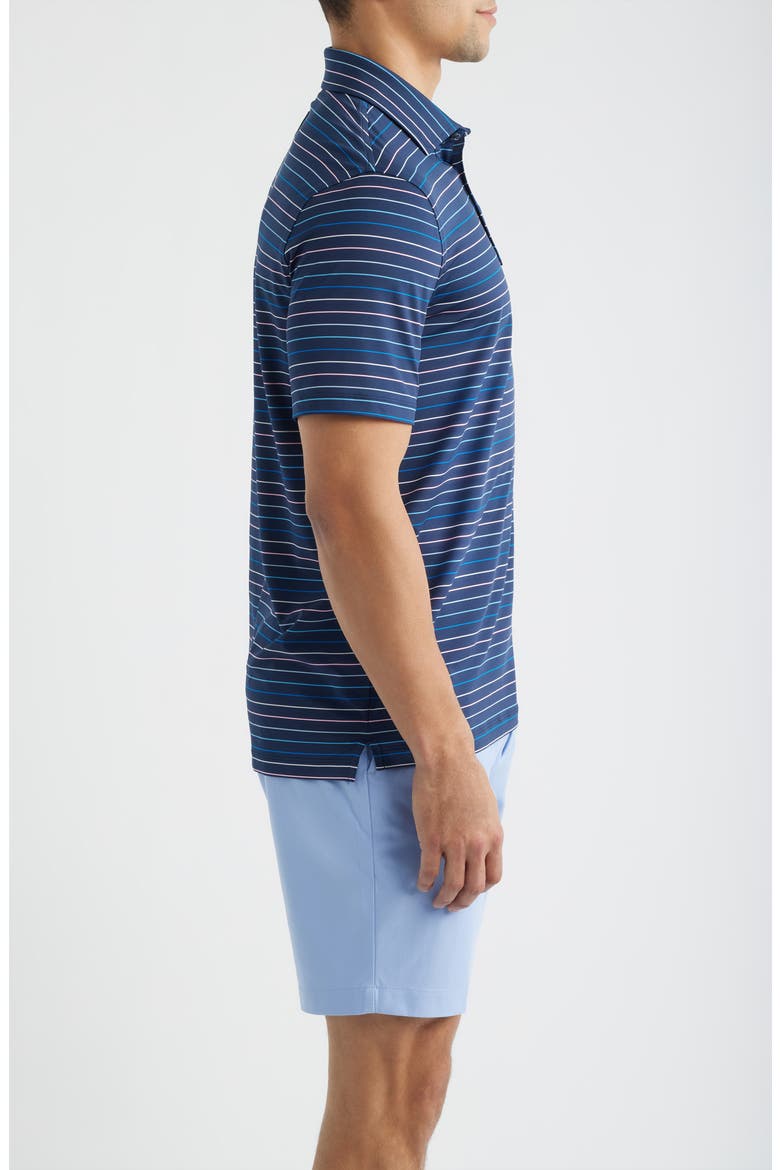 Stripe Performance Golf Polo, Alternate, color, TWILIGHT / BAJA