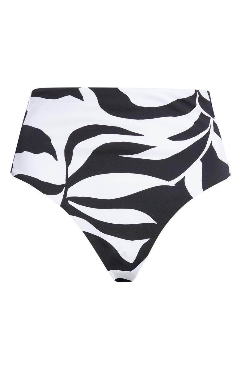 Max Mara Stilla High Waist Bikini Bottoms, Main, color, White/ Black