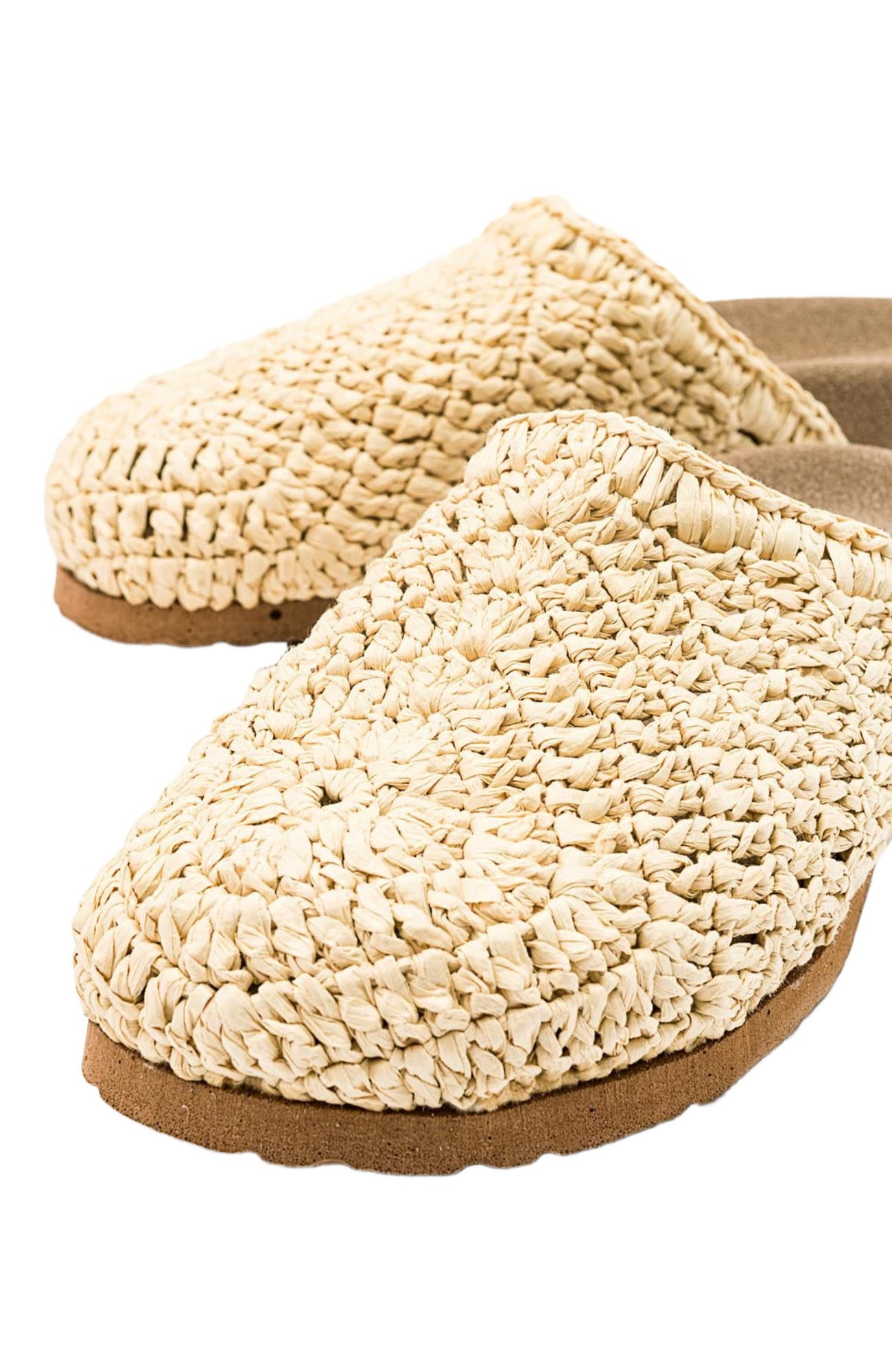Prologue Shoes LOOP Woven Slide Sandal, Alternate, color, Beige Faux Leather