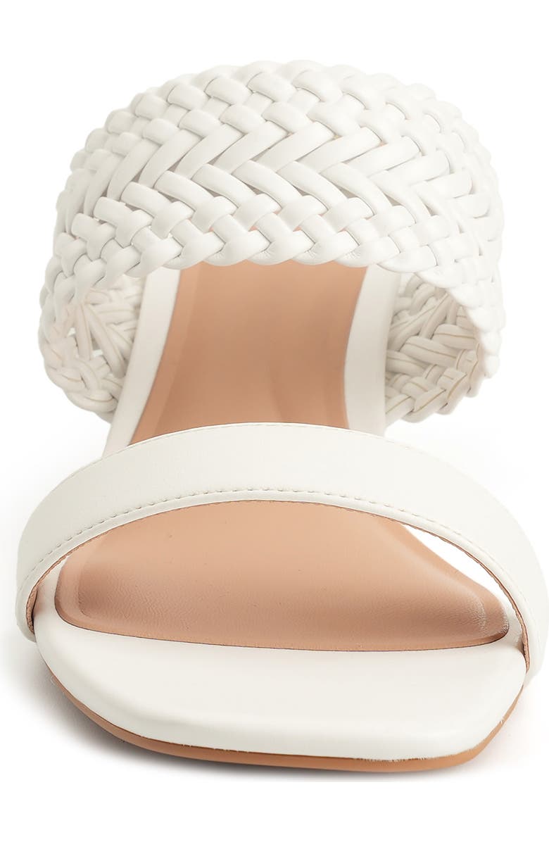 NEW YORK AND COMPANY Gretchen Kitten Heel Slide Sandal, Alternate, color, White